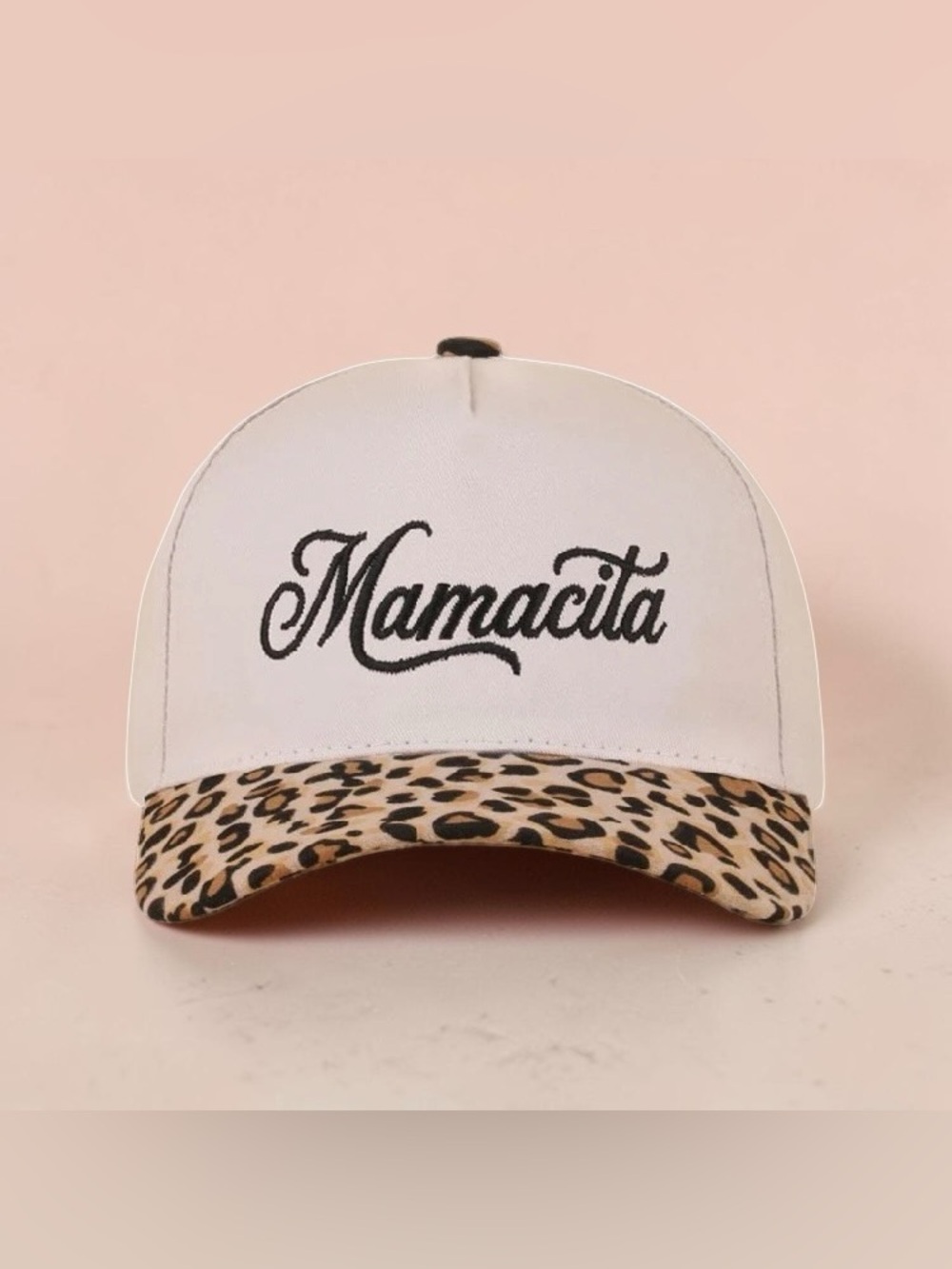 NWT Zenana Two-Tone "Mamacita" Embroidered Leopard Hat - Picture 3 of 5